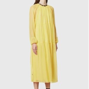 The Kooples Sunny Yellow Long Sleeve Dress